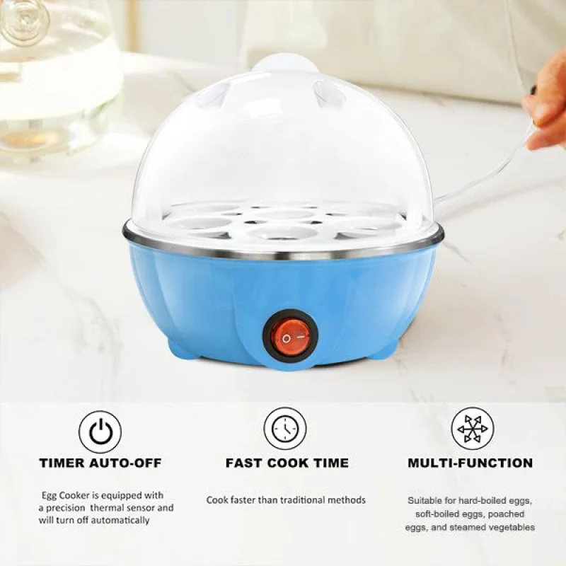 Fast Egg Cooker, Nutritious Eggs Healthy ModelSafe Capacity Electric Poached Eggs With Timer Off Function 4