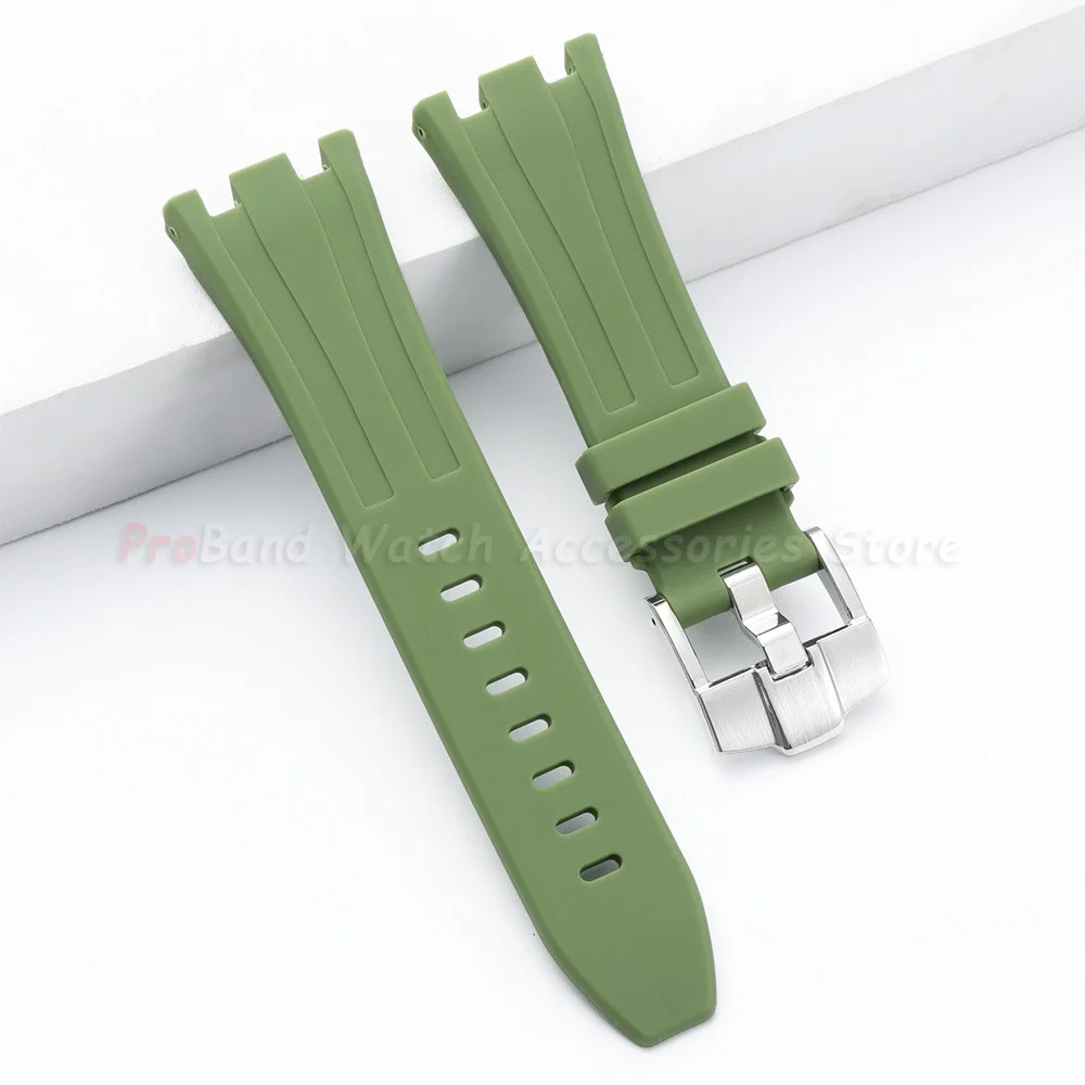 Men's Sports Waterproof 26mm Rubber Watch Band - Silicone Replacement Strap Bracelet