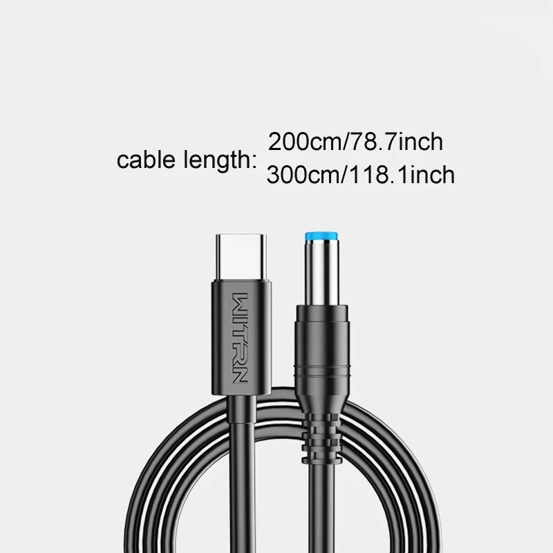 홈 카메라 책상 램프 스피커 헤드셋 WiFi 라우터 등을 위한 9V 12V 15V 20V 5.5x2.5mm 전원 케이블에 2m 유형 C PD