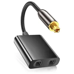 Hannord Gold - Plated Optical Fiber Audio Splitter Cable (Golden)
