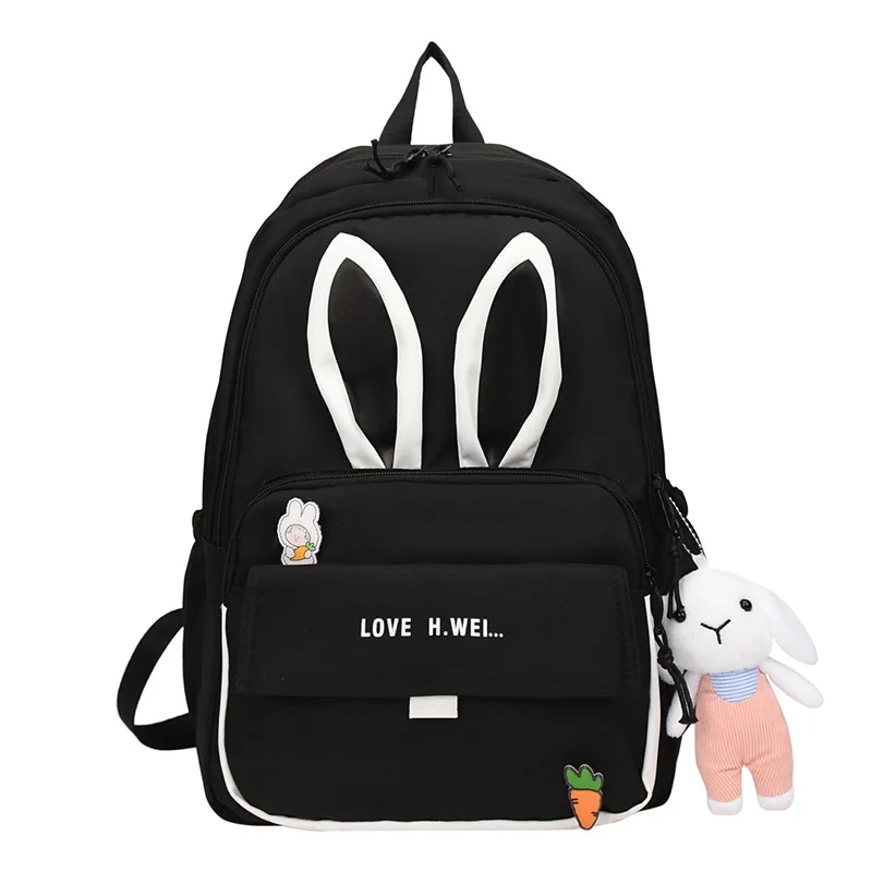 CuteRabbitEarBackpackforTeenGirlsSchoolBackpackFemaleLarge