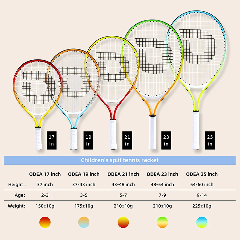 Junior Tennis Racket Size Guide