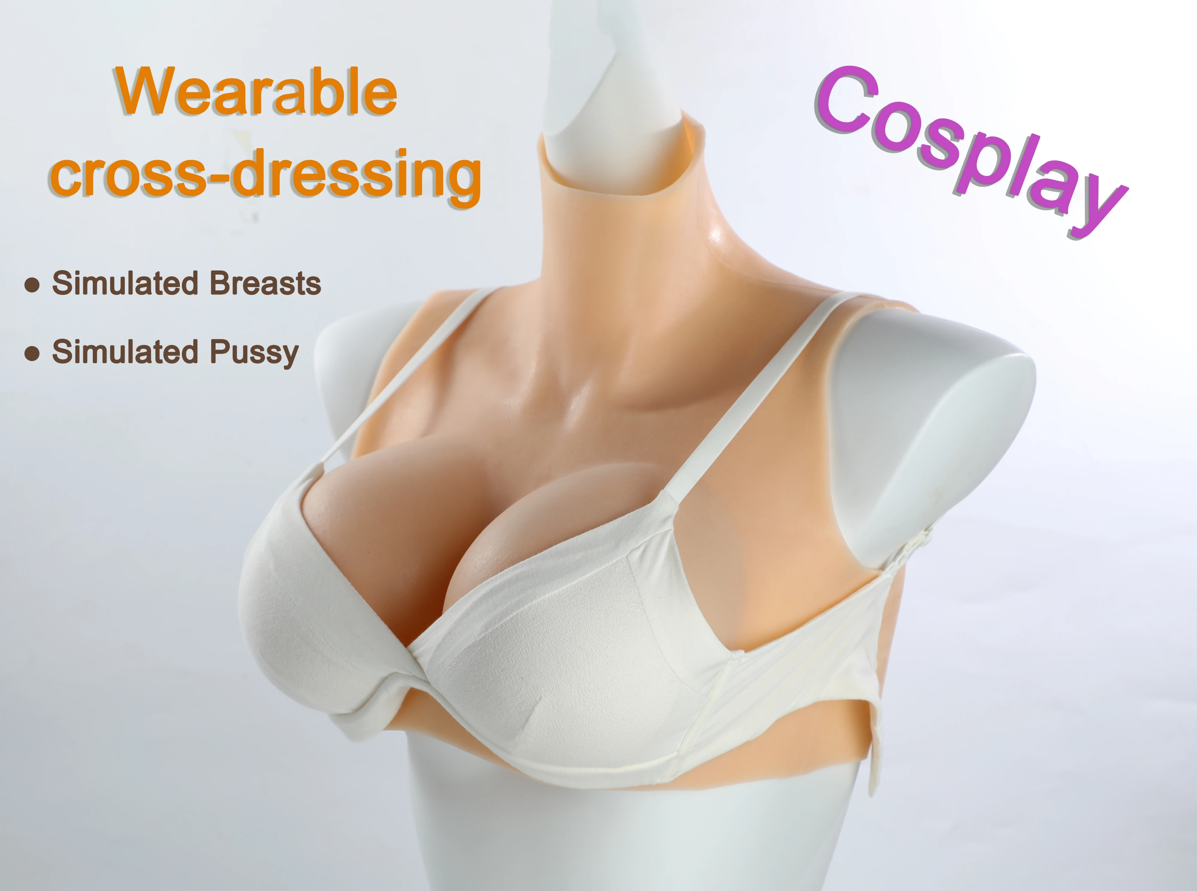 Cosplay Man Pretend to Woman Silicone Wearable Series Crossdressing Male Fake Pussy Fake Breasts Adult Female Dildo Erotica 18+