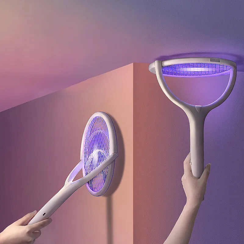 Lampada Antizanzare Girevole A 90 Gradi Antiurto Elettrico 365Nm Trappola Per Insetti A Luce Uv Mosche Scacciamosche Estivo