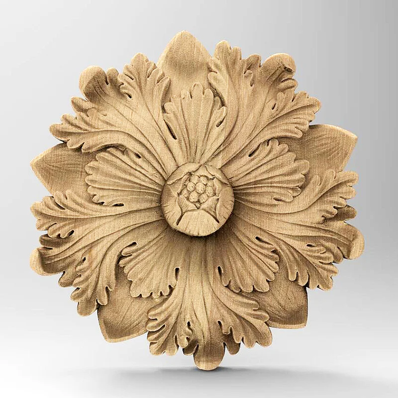 9pcs 3D File Floral Wood Carved STL Model for CNC Router 3D Printer Artcam Aspire Wall Door Furniture Decor Relief