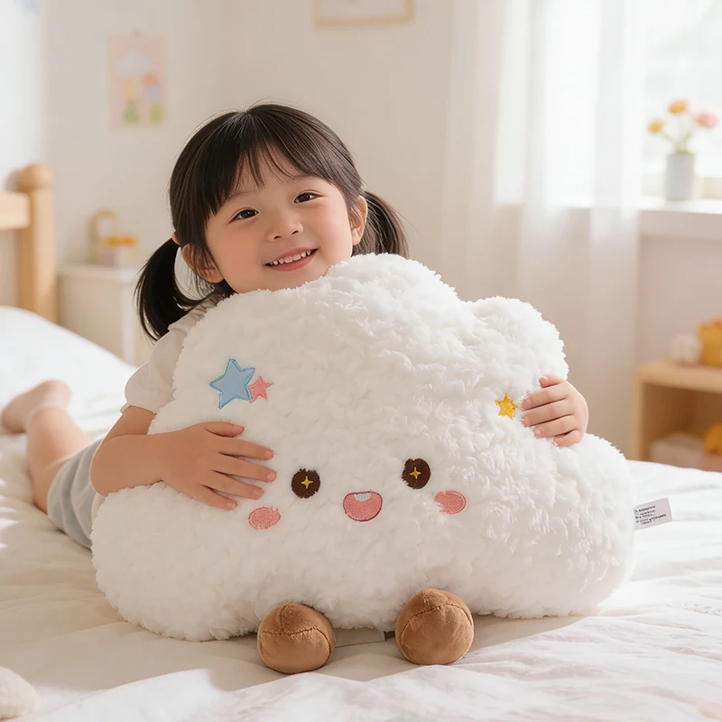 45cm 무지개 플러시 장난감 귀여운 무지개 구름 태양 달 별 쿠션 어린이 침실 장식 인형 쿠션 소파 쿠션