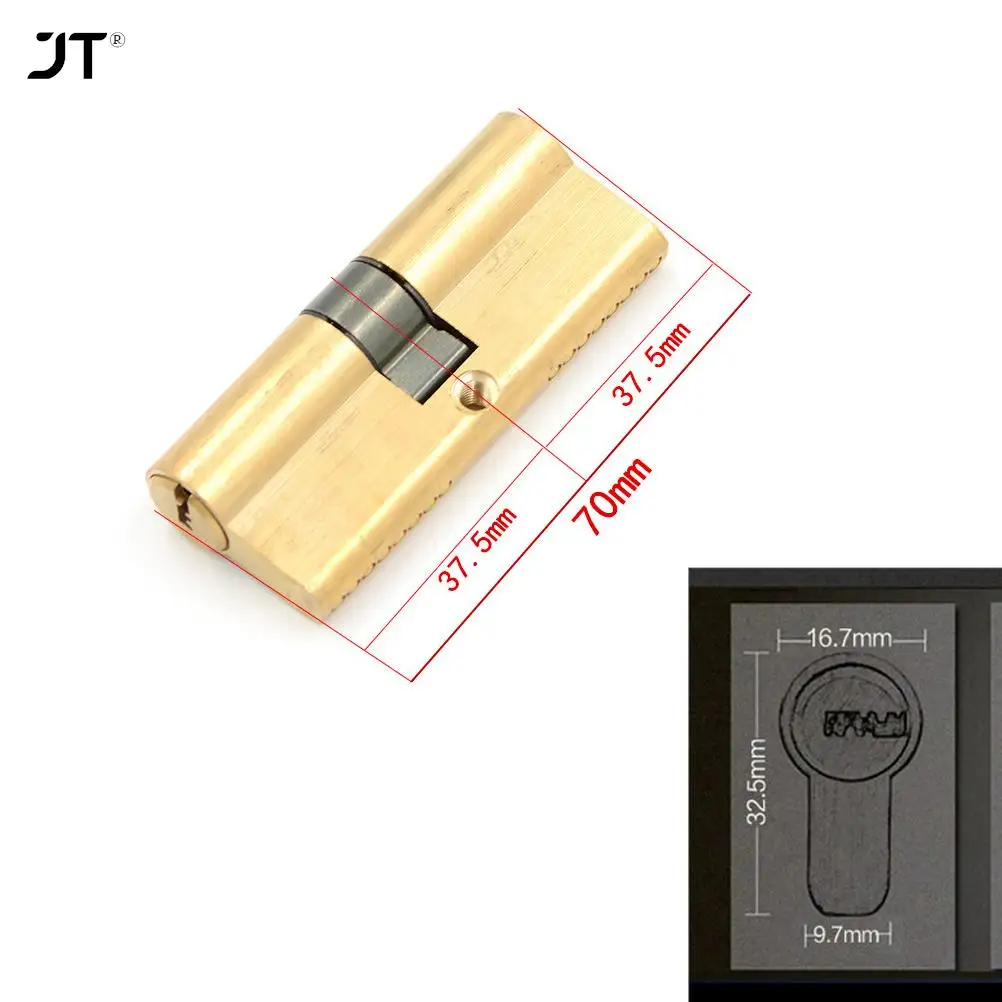 75MM 37.5/37.5 Brass Key Cylinder Door Lock Barrel High Security Anti Snap Lock door lock cylinder