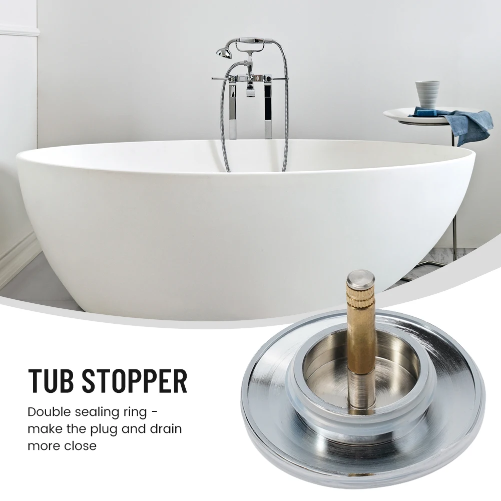 Manual Lift Type Bathtub Stopper Drains Sealing Cover Brass Sealing Pop