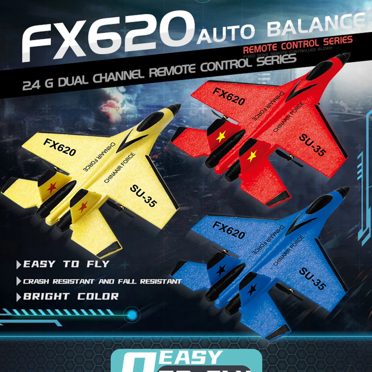 男の子用フォーム飛行機,SU-35 g,ラジコン戦闘機,2.4 rc