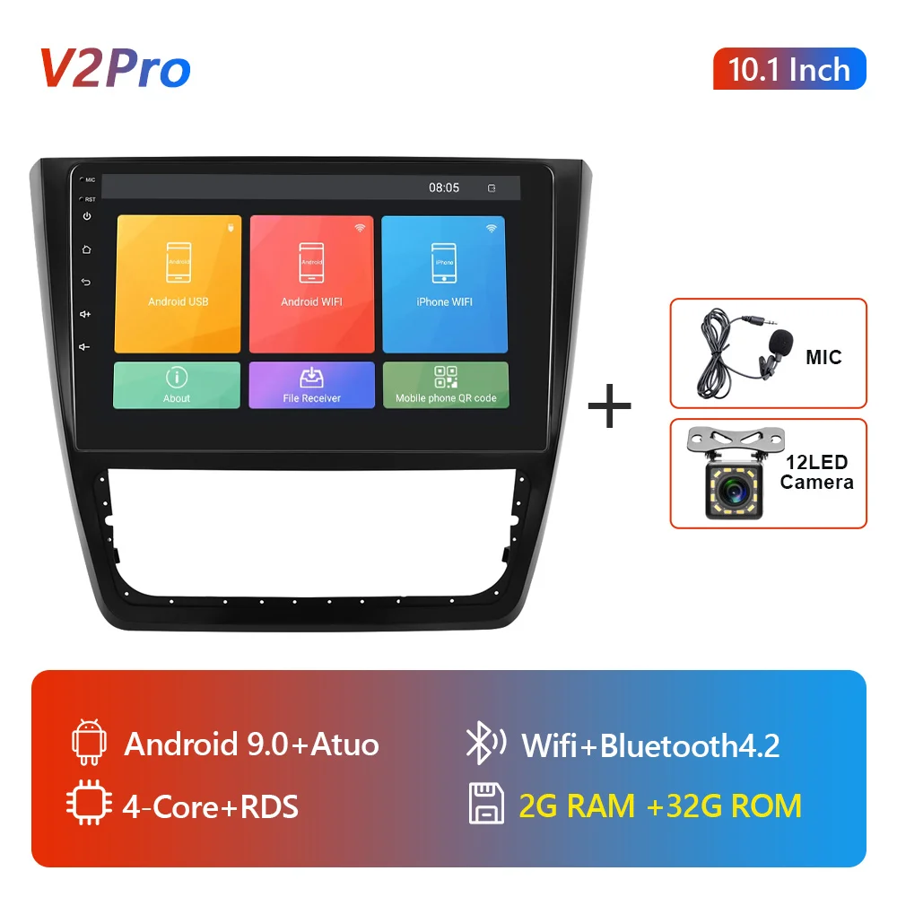 car video player system OiLiehu 2din Android 10 4G DSP CarPlay Auto Car Radio For Skoda Yeti 2014 Multimidia Video Player Navigation GPS Wifi 2 din dvd car video player android Car Multimedia Players