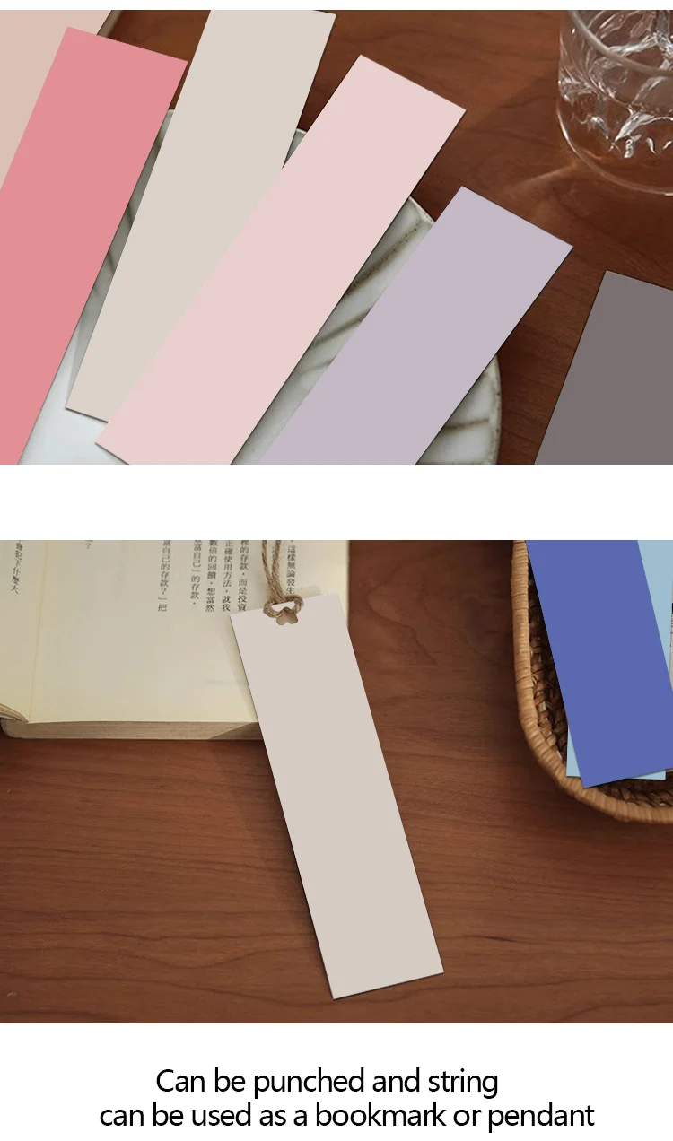30 stücke einfache einfarbig lesezeichen buchseite etikettierung papier karte dekoration student büro DIY seite etikettierung lesezeichen – Detail 3