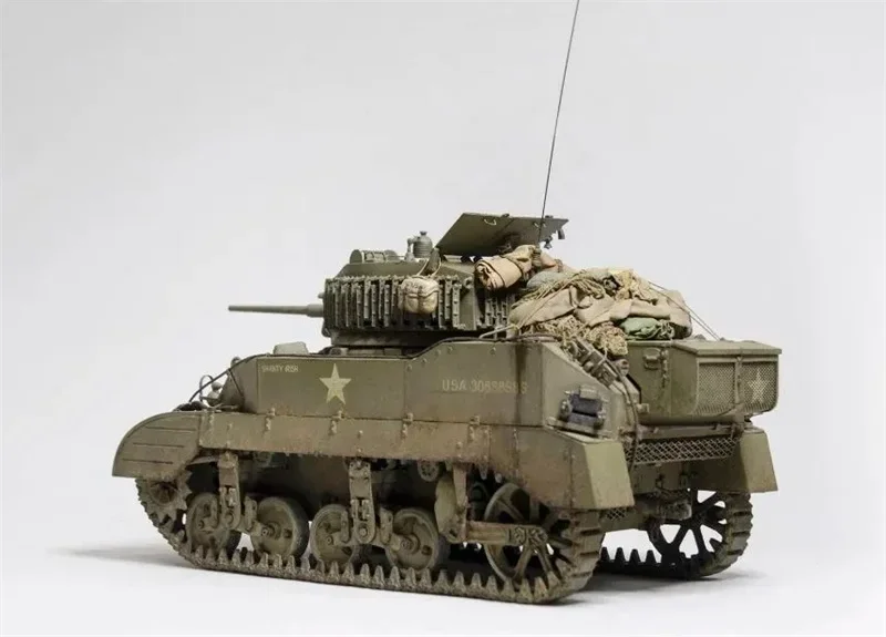 Hot Coolbank Model G2080 Usa M5a1 Stuart Remote Control Tank Toy Military Simulation Tank Toy Model Kids Assembly Boy Xmas Gift 6