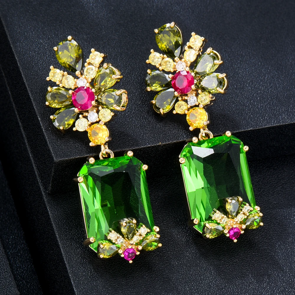 

Missvikki Original Colorful Candy CZ Earrings for Women Wedding Holiday Party Occasion Shiny Luxury Jewelry High Quality