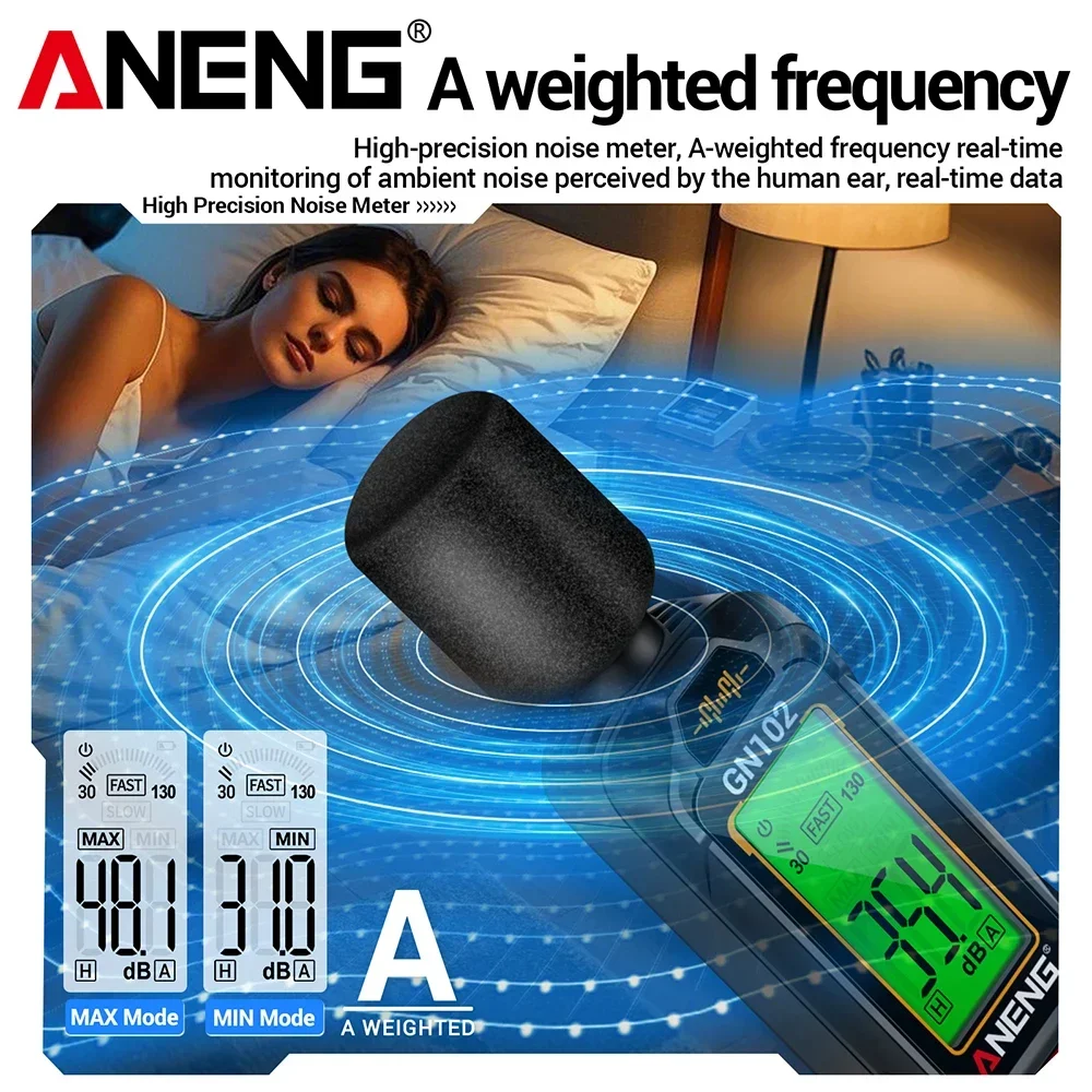 Sound Level Meter Digital Portable 30-130dB
