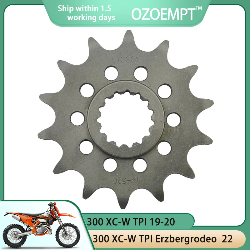 

OZOEMPT 520-14T Motorcycle Front Sprocket Apply to 300 XC,XC-W TPI,XC-W TPI Erzbergrodeo,XC-W Erzbergrodeo,XC-W Six Days TPI