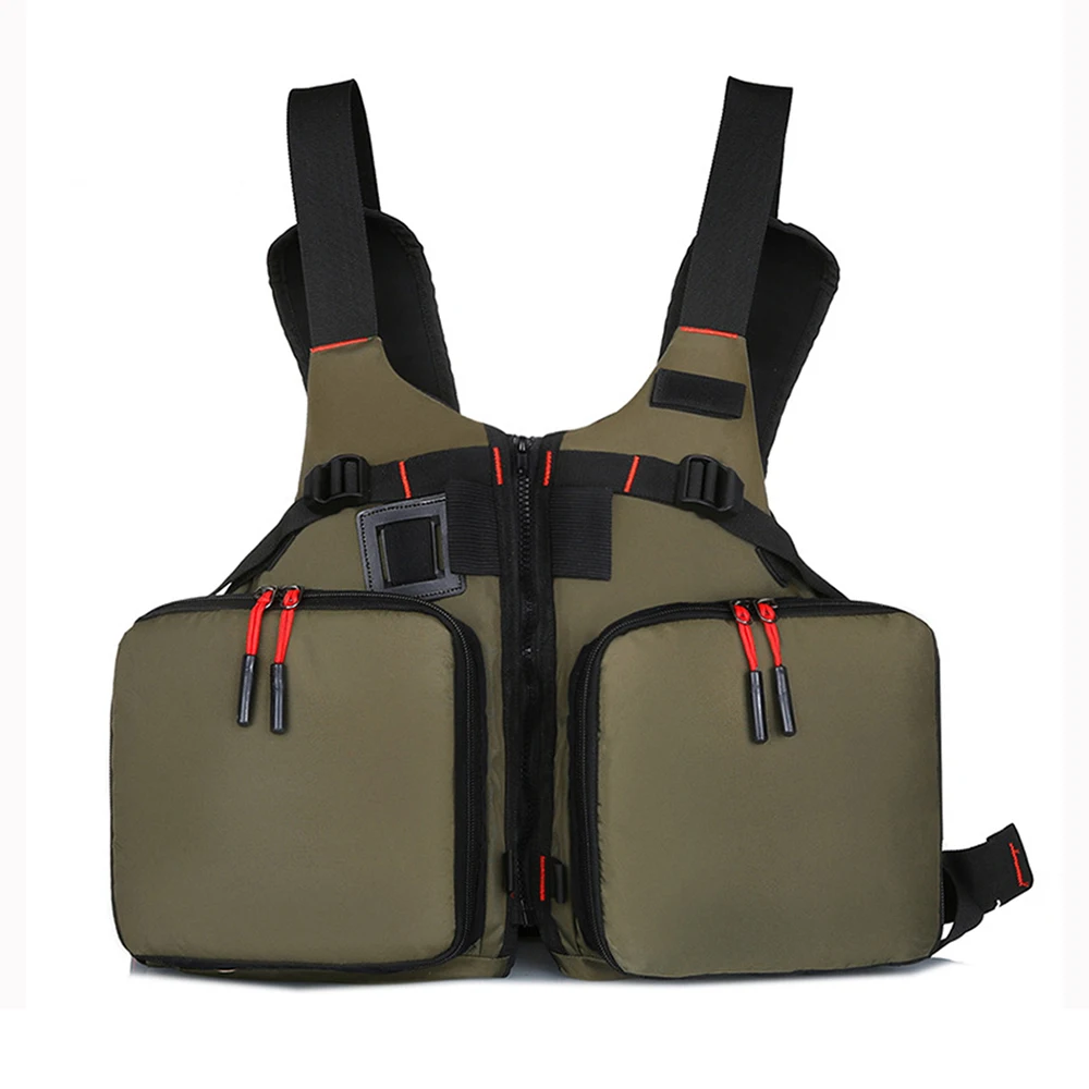 New Men's Fishing Buoyancy Suit Professional Rock Fishing Big Pocket