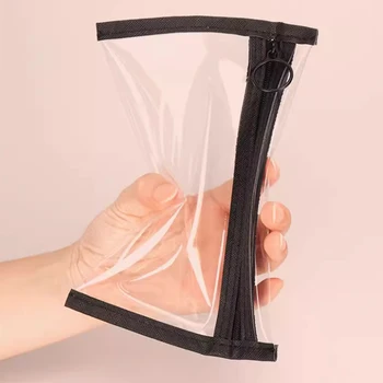 Custodia organizer compatta in PVC con cerniera per passaporto, monete, chiavi, rossetti, carte, auricolari, custodia da viaggio