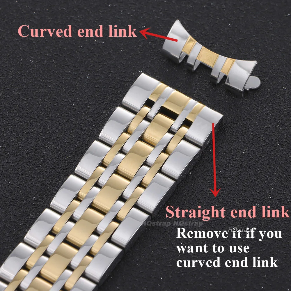 Men's Business Solid Stainless Steel Smartwatch Replacement Band