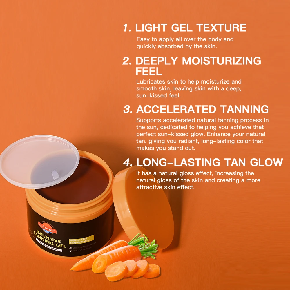 Carroten Intensive Tanning Gel Body Cream Bronze Skin Tanning Lotion Effective Sun Aid Take In Sunlight Moisturizing Cream 6