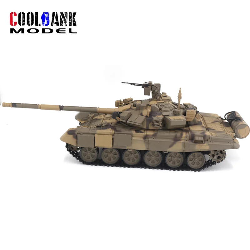 COOLBANK 2.4Ghz Heng Long 1/16 RC Tank 7.0 Ver. Russia T90 3938-1 tanque de guerra Tank Model BB Gun IR Battle RC tank toys Boys 4