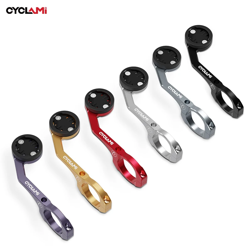CYCLAMI Aluminiumlegierung doppelseitige Fahrradcomputerhalterung MTB Rennrad GPS Scheinwerferhalter Halterung für GARMIN XOSS IGPSPORT Fahrrad