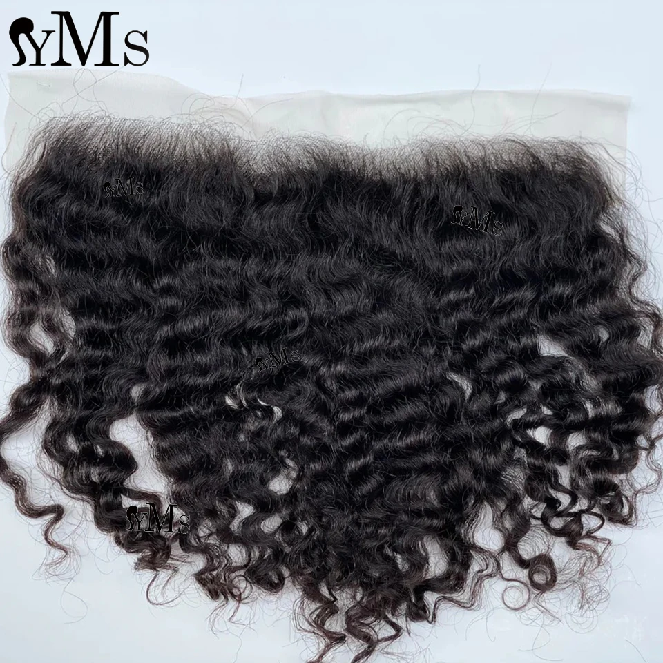 Burmese Curly 13x6 13x4 HD Lace Frontal Only YMS 3C4A Burmese Curly 13x4 HD Transparent Lace Frontal For Women Human Hair