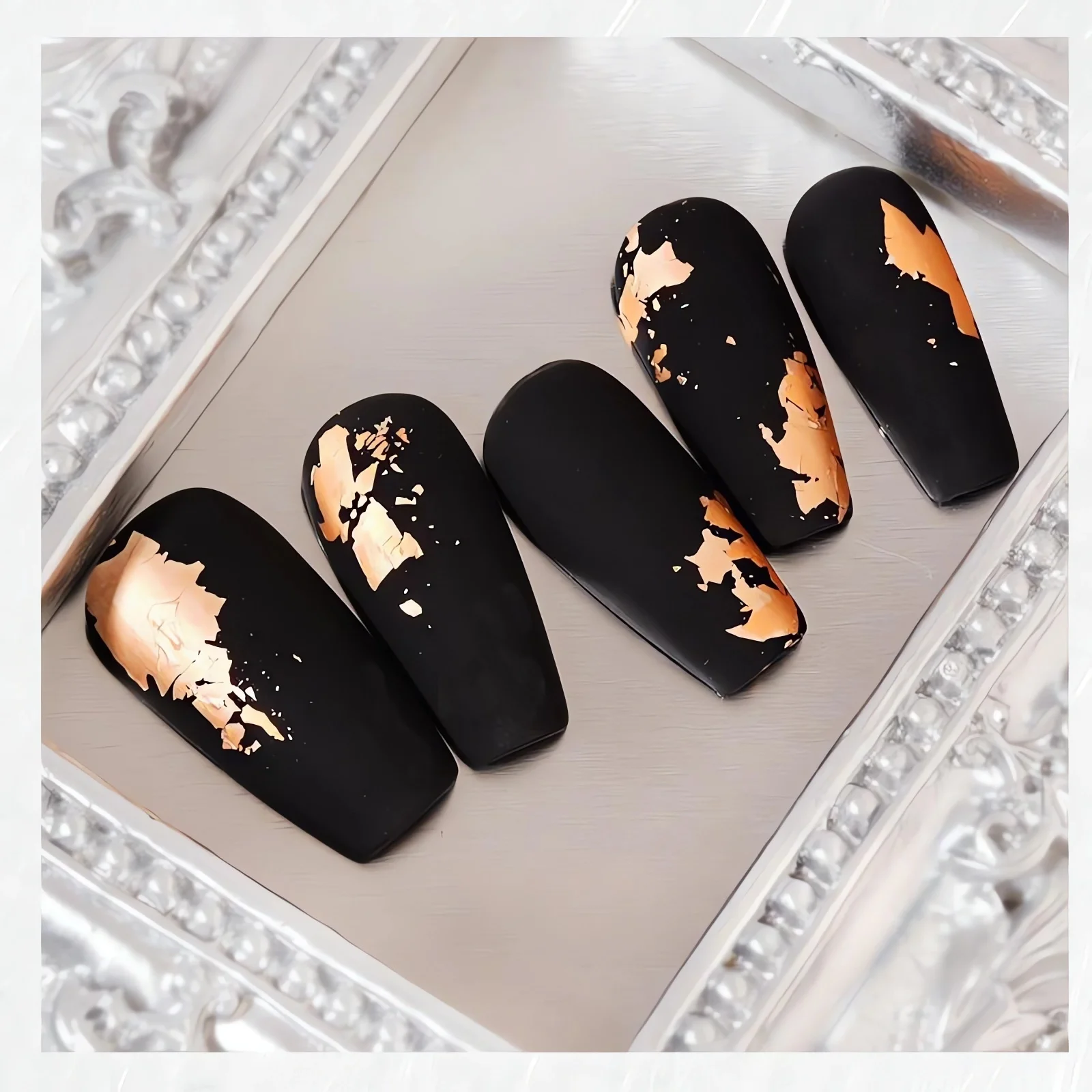 Shiny Gold Foil Jewelry Luxury Resin Decoration Paper Handicrafts Flake Siver Leaf Nail Beauty Gilding DIY Art Craft