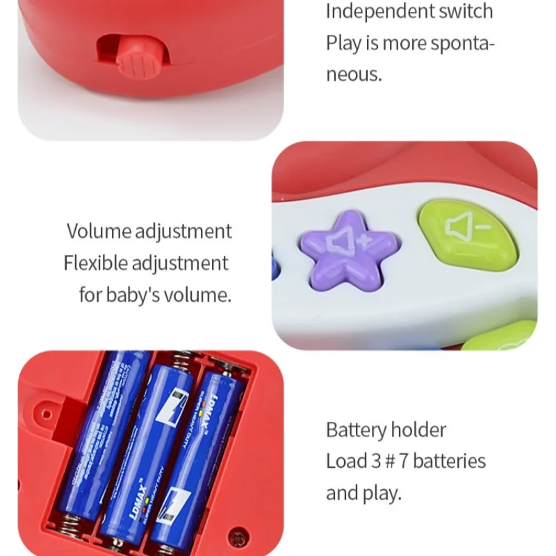 Baby Seahorse Music Toys Children's Electronic Learning Sensory Toys Montessori Music Piano Keyboard Lighting Toys 5