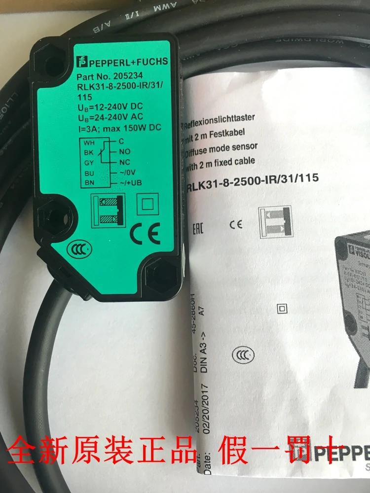 

RLK31-8-2500-IR/31/115 205234 P+F Photoelectric Switch Sensor 100% New Original