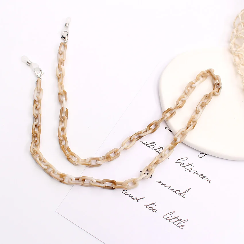 Glasses Chain Acrylic Glasses Chain Fashion Neck Chains Lanyard Pendant Mask Holder Eyeglass Woman Ropes Cord For Glasses Summer Accessories