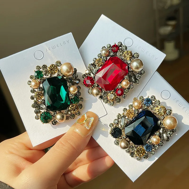 Vintage Inspired Victorian Accessories Large Luxury Blue Red