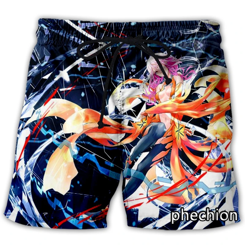 mens casual summer shorts phechion New Men/Women Anime Guilty Crown 3D Printed Casual Shorts Fashion Streetwear Men Loose Sporting Shorts A75 black casual shorts Casual Shorts