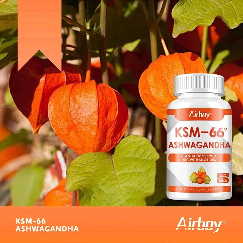 KSM-66 Ashwagandha Root Extract Stress Support Mood Soothing Focuses Energy and Vitality Replenishes Energy ashwagandha supplement