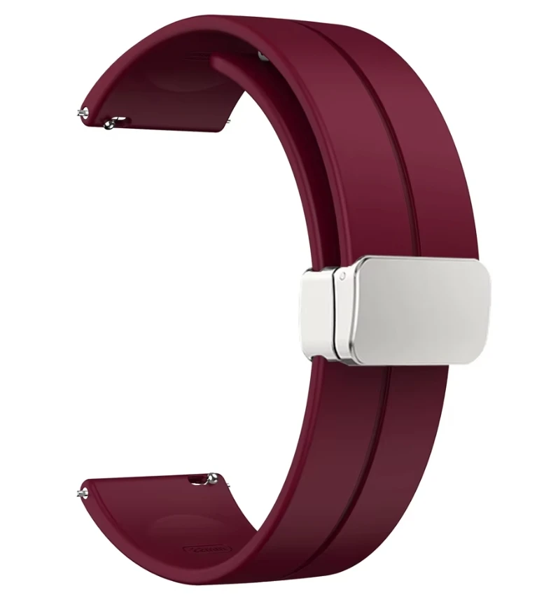 Magnetic Silicone Watch Strap, 22mm & 20mm Options, Universal Fit