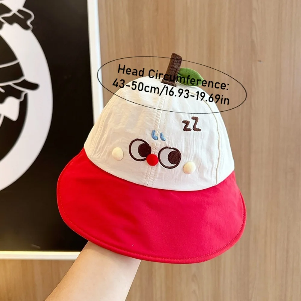 Comfortable Quick-dry Korean Style Cap Embroidery Anti-UV Summer Kid Sunhat Shading Hat Dinosaur Children's Bucket Hat Baby