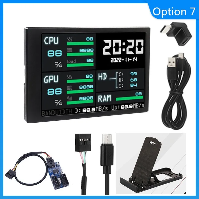 3.5-Inch USB-C IPS LCD Monitoring Display