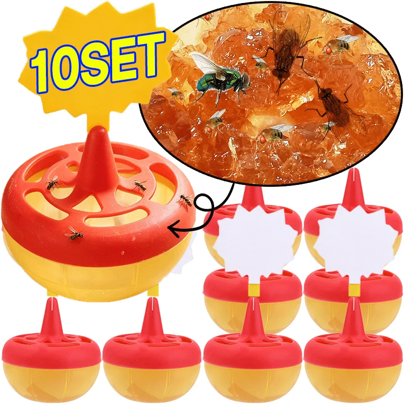 Eco-Friendly Fruit Fly Trap with Dual Action Scent - Long-Lasting Sticky Yellow Pest Control for Kitchens and Restaurants
