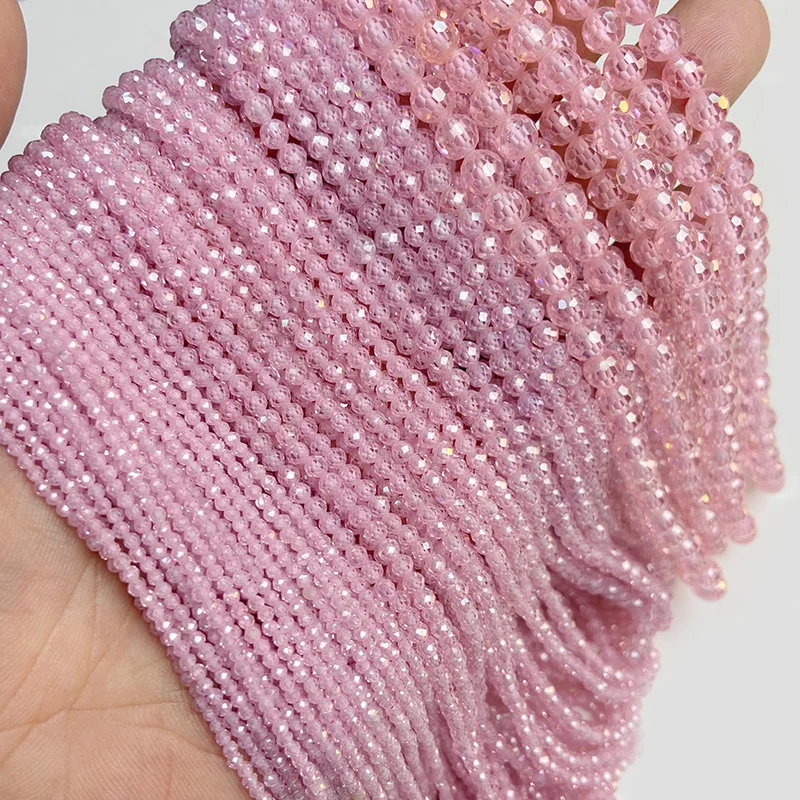 Champagner natürliche facettierte Zirkon Perlen lose Distanzperlen für Schmuckherstellung Diy Charm Zubehör handgefertigt 2 3 4 mm Großhandel – Detail 17