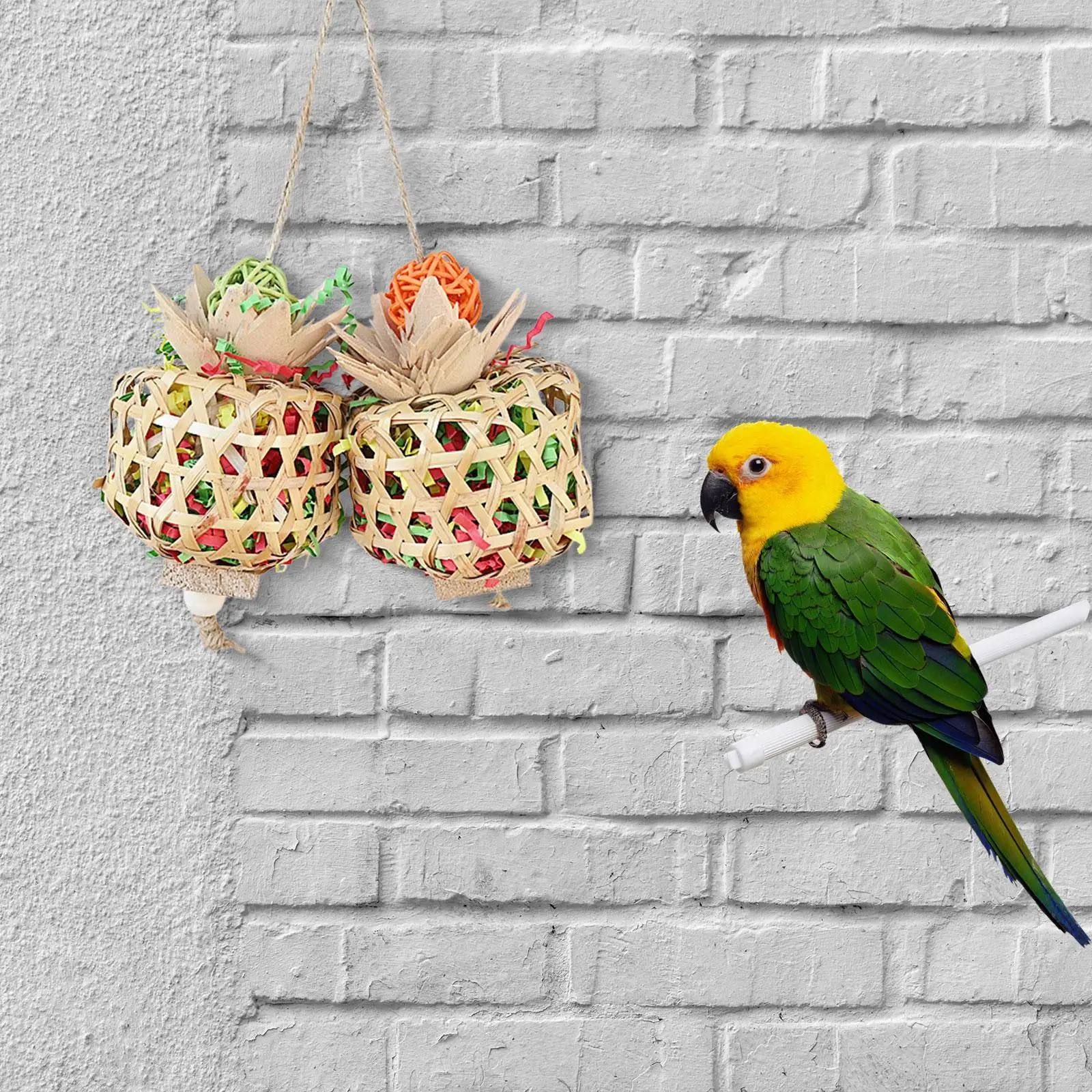 Parrot Chewing Toy Foraging Hanging Toy Bite Resistant Bird Chewing Toy Parrot Cage Shredder For Birds Budgies Parakeets