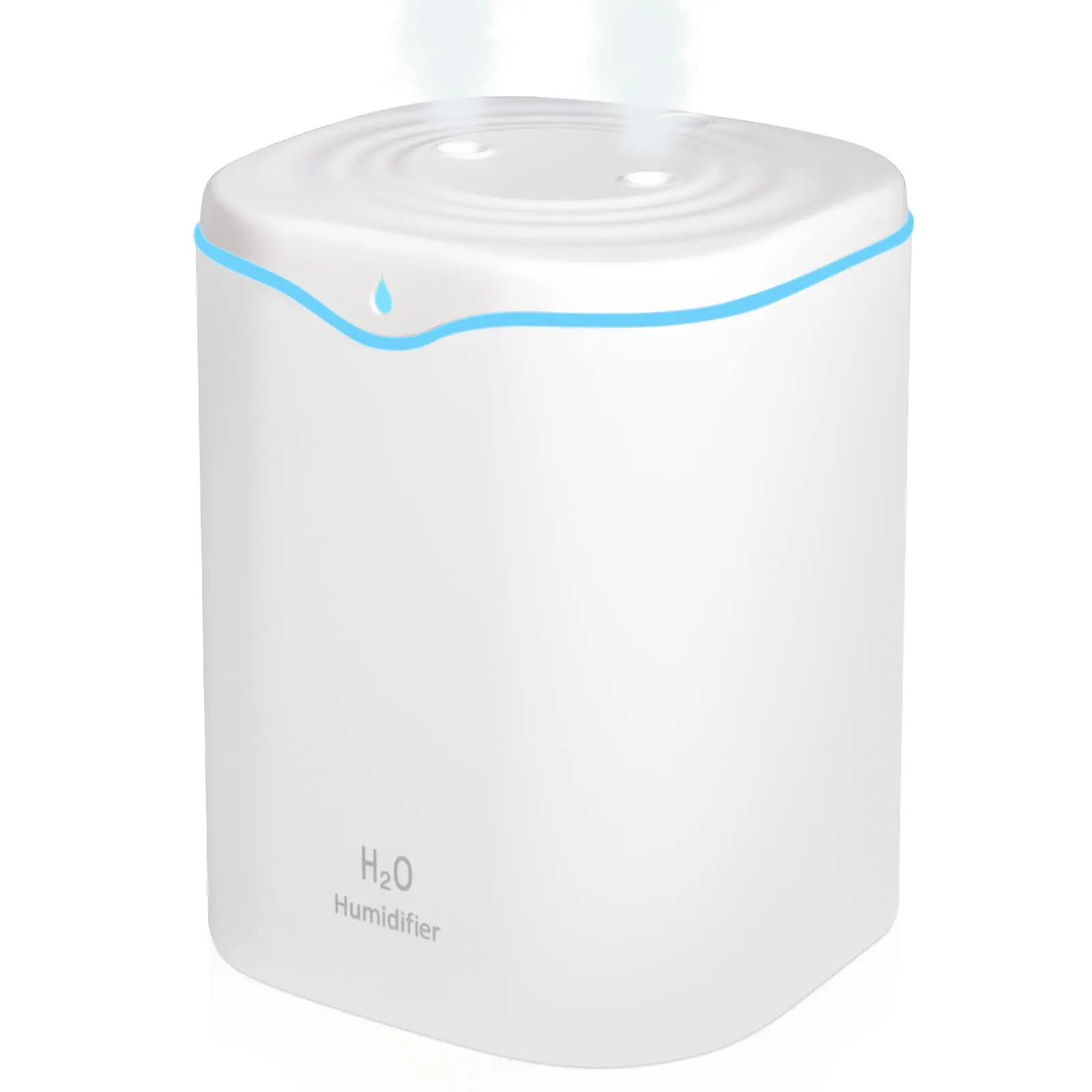 2L Humidifiers for Bedroom USB Portable Desk Quiet Ultrasonic with 2 Cool Mist Modes and 7-Color Light Auto Shut-Off