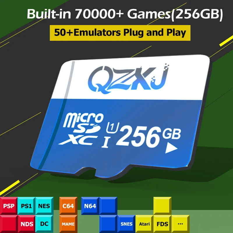 Game System Card with 70000+ GAMES 50+Emulators for Video Game Console S905X CPU Super Console X Pro max/X-PRO PSP/MAME/PS1