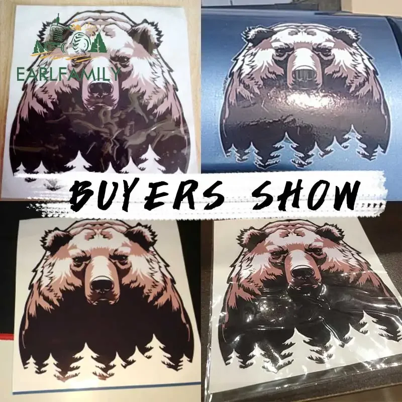 EARLFAMILY 13cm For The Bear Car Bumper Window Stickers Repair Decal Vinyl Car Wrap Motorcycle Sunscreen Campervan Decoration