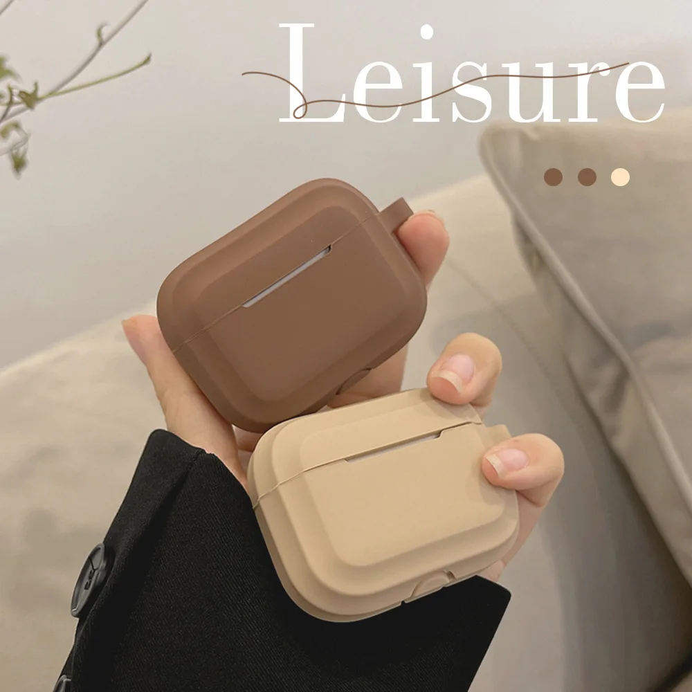 Custodia Fashion Chocolate Khaki Per Apple Airpods Pro 2 Custodia In Silicone Per Auricolari Per Airpods 3 3Rd Airpod Pro 2 Generation Case