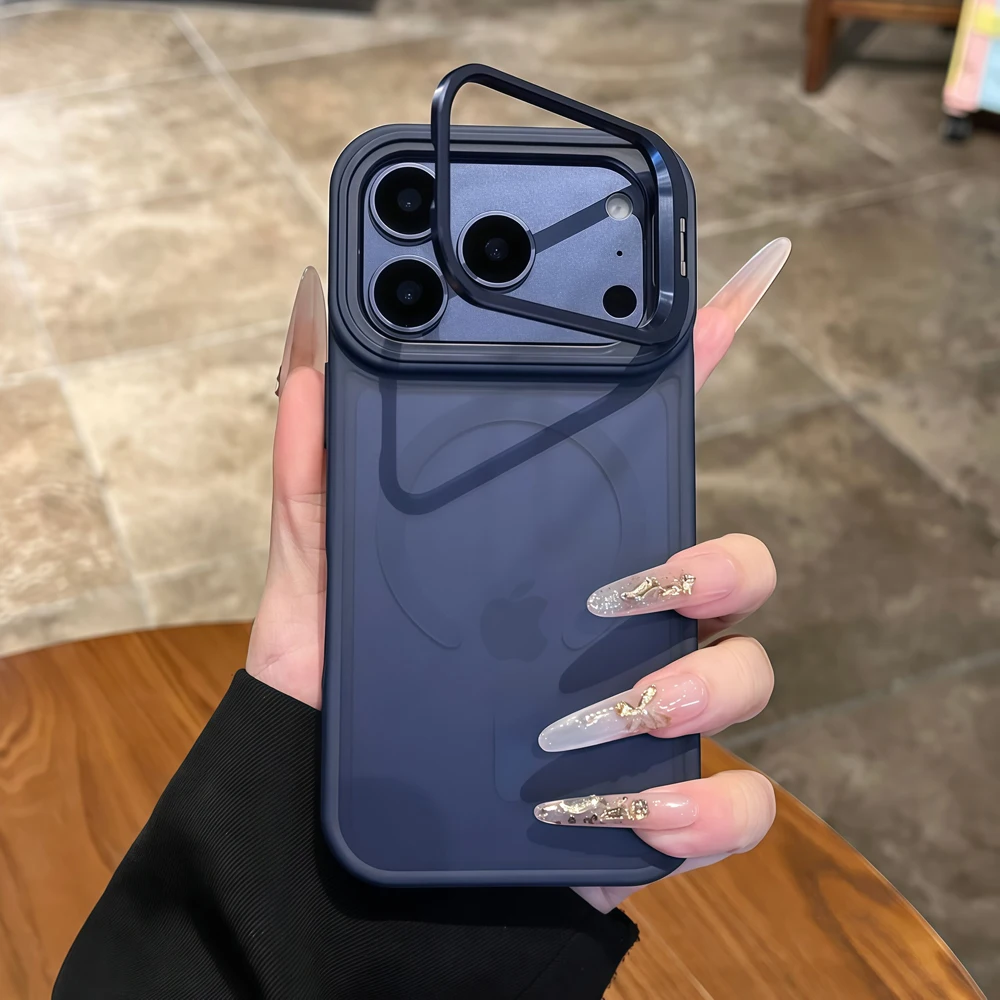 Matte Translucent Anti-Fingerprint Case with Stand Holder