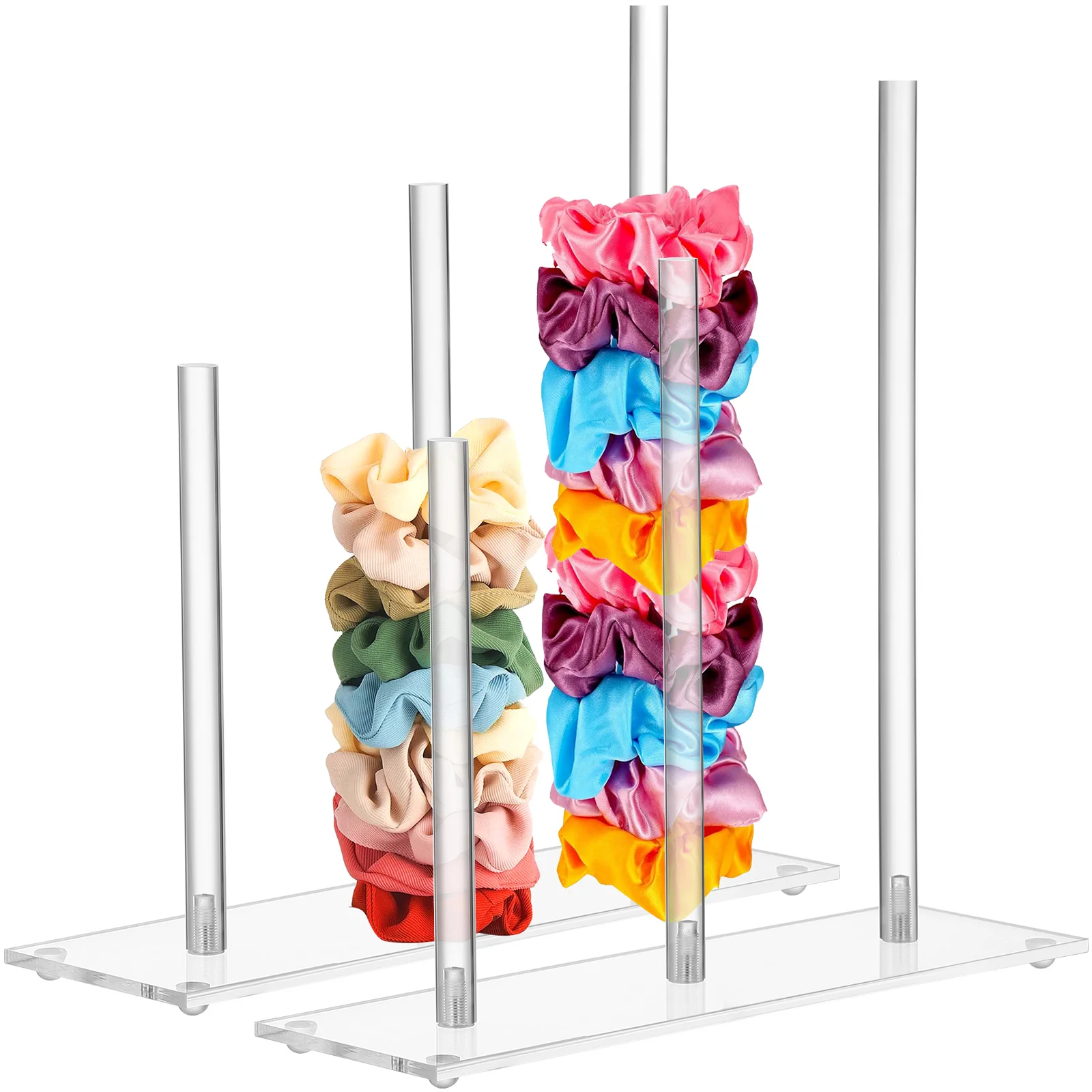 

Headband Holder Organizer 3-layer Acrylic Hair Tie Show Rack Bracelet Display Stand