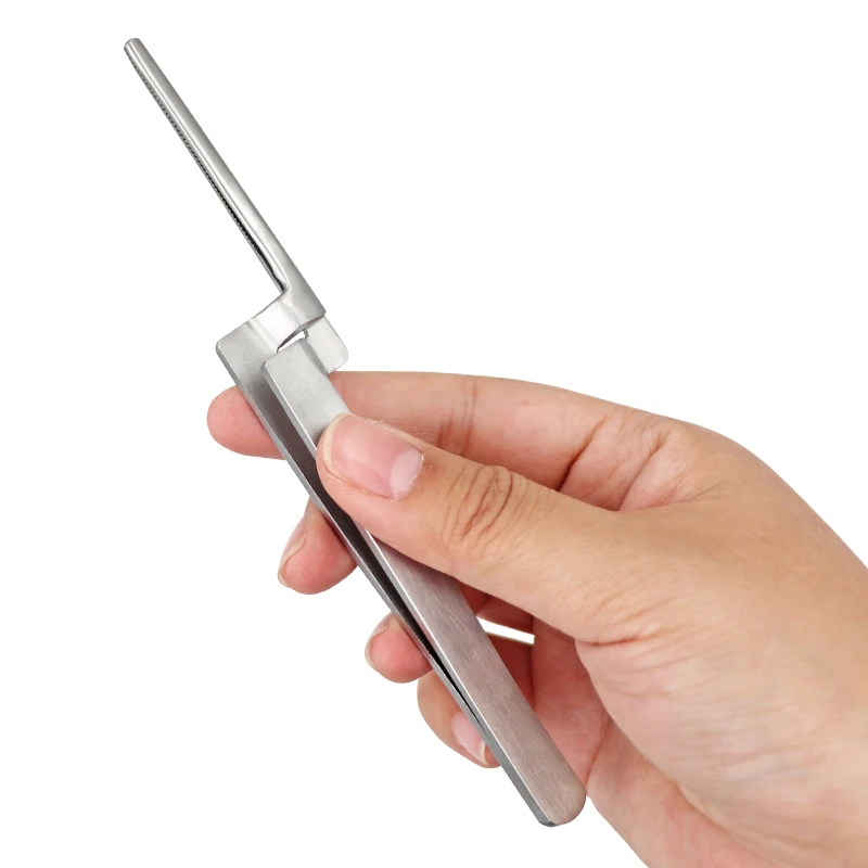 Stainless Steel Dental Occlusal Paper Tweezers Curved Bite Articulating Paper Plier Orthodontic Forcep For Teeth Care Tool