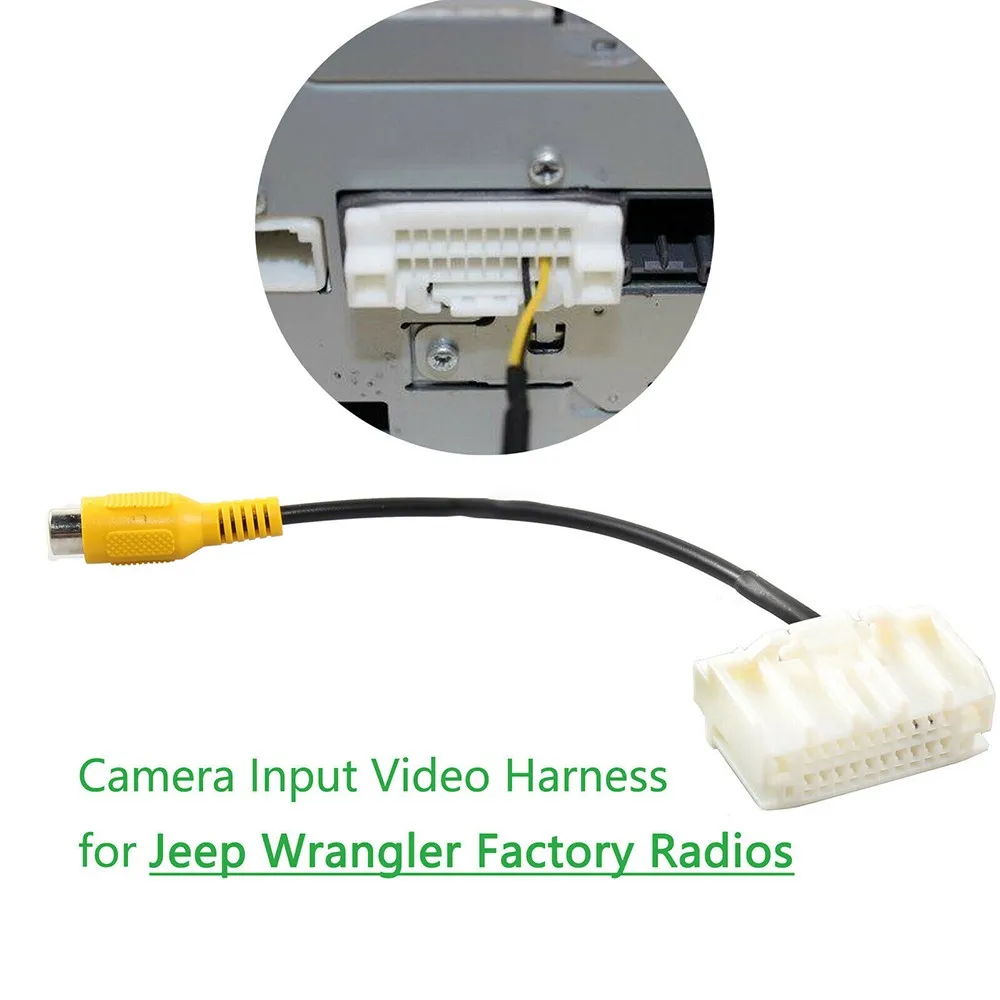 Backup Camera RCA Input Video Harness To MyGIG Radio For Jeep 2008-2010 Jeep Commander