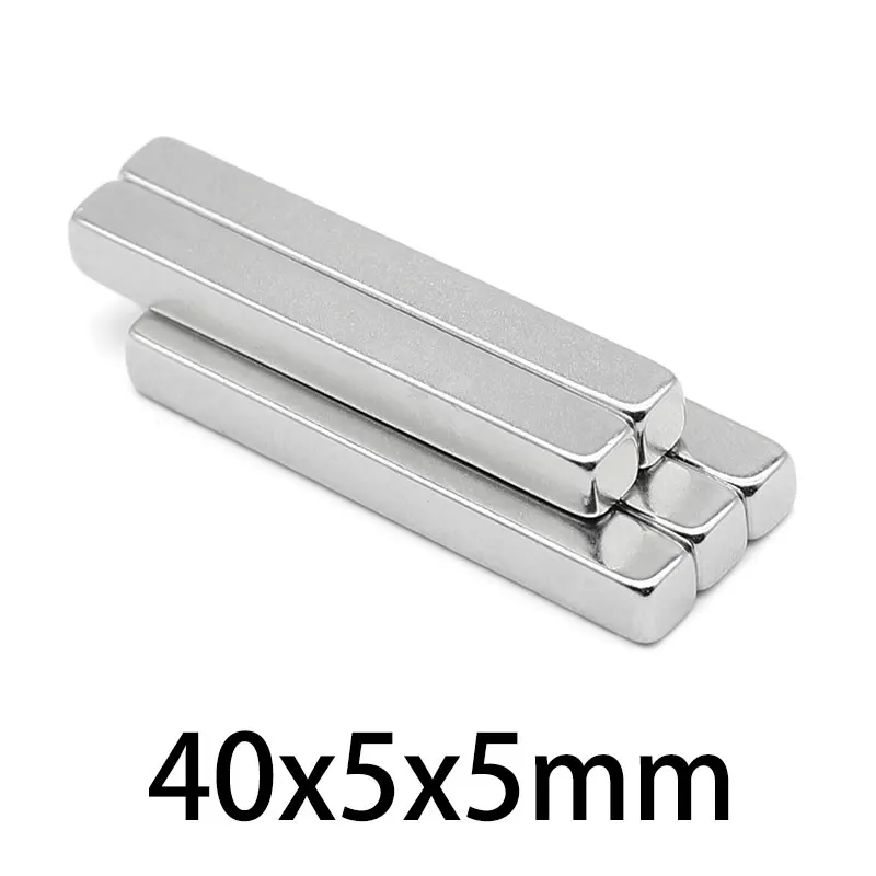 

5/10/20/50/100PCS 40x5x5mm N35 Super Strong Block Countersunk Magnet 40mm X 5mm X 5mm NdFeB Block Powerful Permanent Imanes