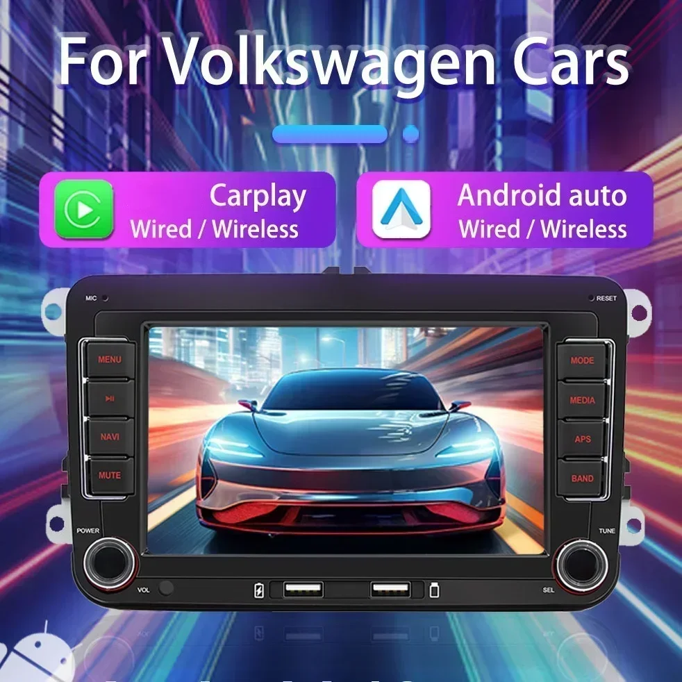Radio de coche Android para Volkswagen Passat B6 B7 CC VW Golf 5 6 Polo 6R Jetta EOS Universal Multimedia inalámbrico Carplay navegación 4