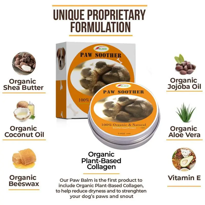 30g Pet Paw Balm Natural Skin Healing Balm Paw Soother Moisturising Cream for Repairing Dry and Cracked Skin Dog Cat Care